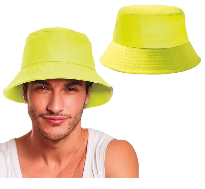 Neon Gele Bucket Hat van Fiestas Guirca koop je bij Partywinkel