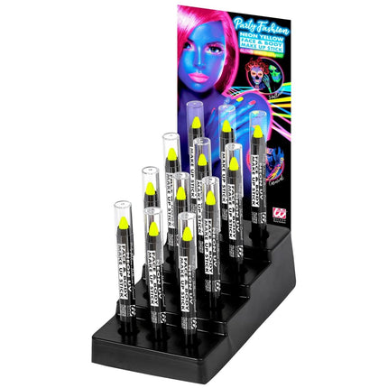 Neon Gele Schmink Potlood Glow In The Dark 3,5ml van Widmann koop je bij Partywinkel