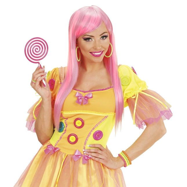 Neon Groene Oorbellen Ringen van Widmann koop je bij Partywinkel