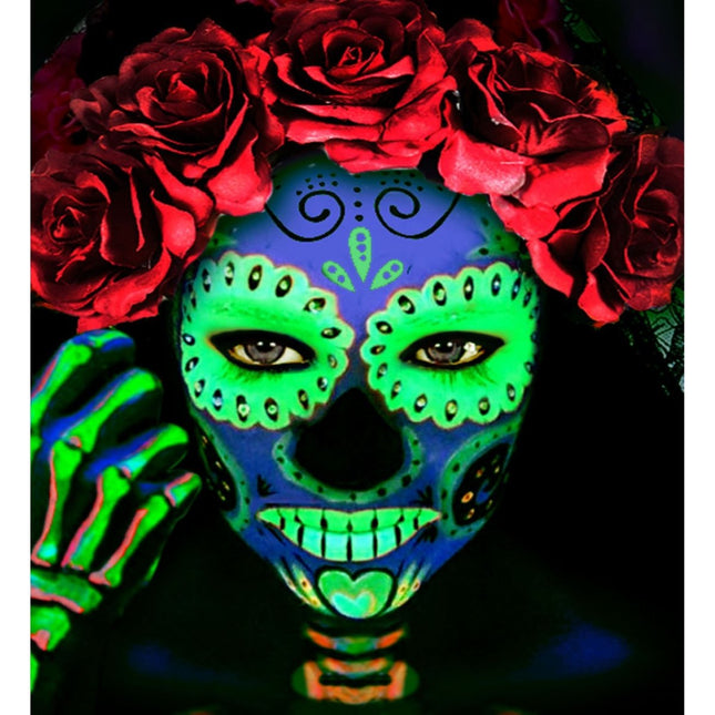 Neon Groene Schmink Glow In The Dark 30ml van Widmann koop je bij Partywinkel