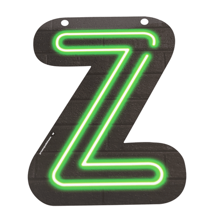 Neon Letter Z 24cm van Paper Dreams koop je bij Partywinkel