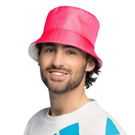 Neon Roze Bucket Hat Uv van Boland koop je bij Partywinkel