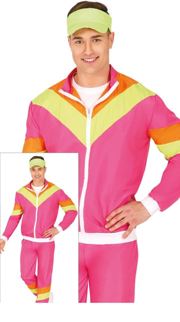 Neon Roze Trainingspak Fout Heren van Fiestas Guirca koop je bij Partywinkel