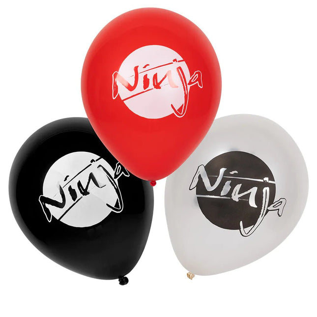 Ninja Ballonnen 25cm 6st van Boland koop je bij Partywinkel