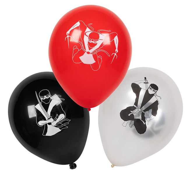 Ninja Ballonnen 25cm 6st van Boland koop je bij Partywinkel