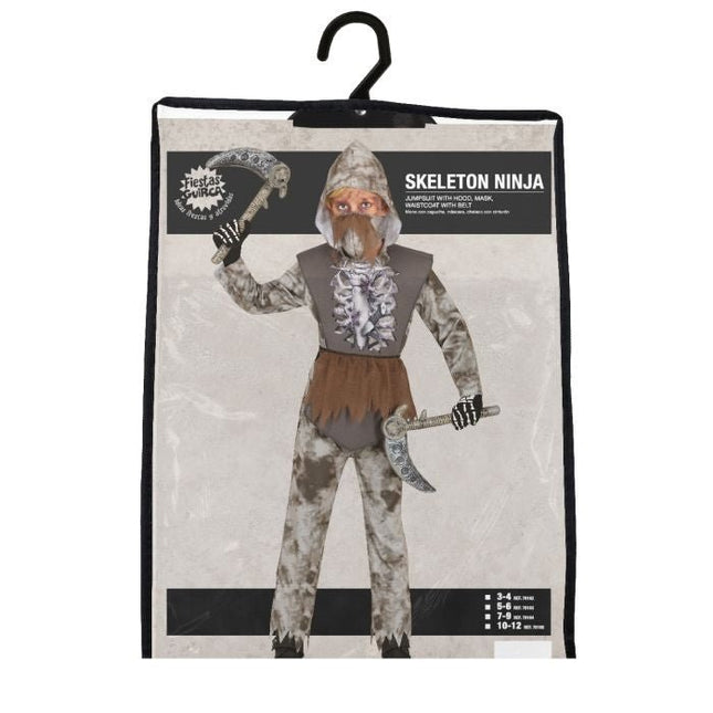 Ninja Kostuum Kind Grijs van Fiestas Guirca koop je bij Partywinkel