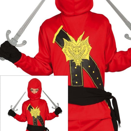 Ninja Pak Jumpsuit Kind Rood van Fiestas Guirca koop je bij Partywinkel