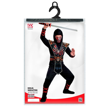 Ninja Skeleton Kostuum Kind Zwart van Widmann koop je bij Partywinkel