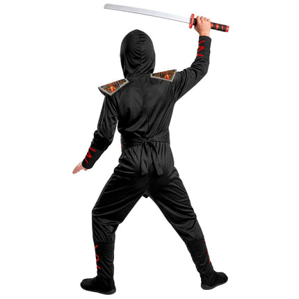 Ninja Skeleton Kostuum Kind Zwart van Widmann koop je bij Partywinkel