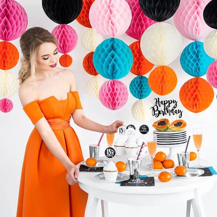 Nude Honeycomb 20cm van Partydeco koop je bij Partywinkel