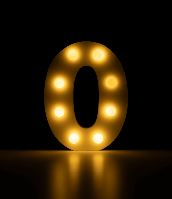 O Licht Letter 16,5cm van Paper Dreams koop je bij Partywinkel