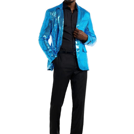 Blauwe Jas Pailletten
