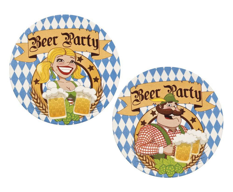 Oktoberfest Bierviltjes 10cm 10st van Boland koop je bij Partywinkel