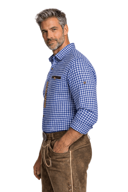 Oktoberfest Blouse Blauw Wit van Tannhauser koop je bij Partywinkel