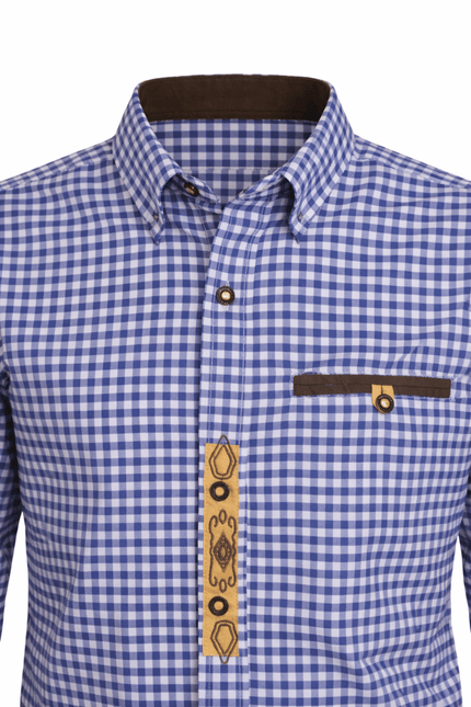 Oktoberfest Blouse Blauw Wit van Tannhauser koop je bij Partywinkel