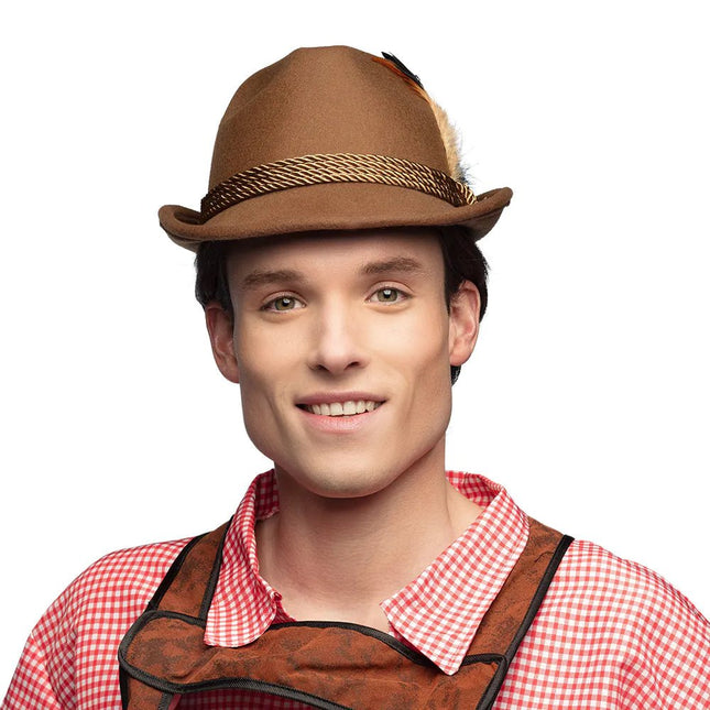 Oktoberfest Hoed Tiroler Bruin van Boland koop je bij Partywinkel
