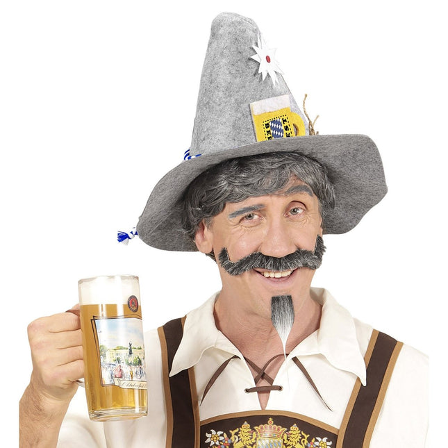 Oktoberfest Hoed Tiroler Met Edelweiss En Bierpul van Widmann koop je bij Partywinkel