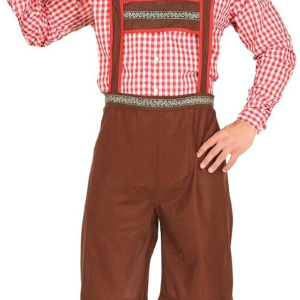 Oktoberfest Kostuum Rood Bruin Heren van Fiestas Guirca koop je bij Partywinkel