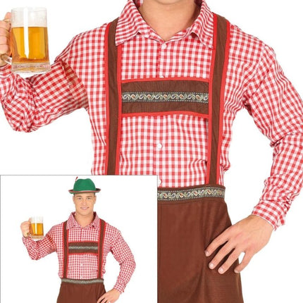 Oktoberfest Kostuum Rood Bruin Heren van Fiestas Guirca koop je bij Partywinkel