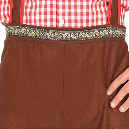 Oktoberfest Kostuum Rood Bruin Heren van Fiestas Guirca koop je bij Partywinkel