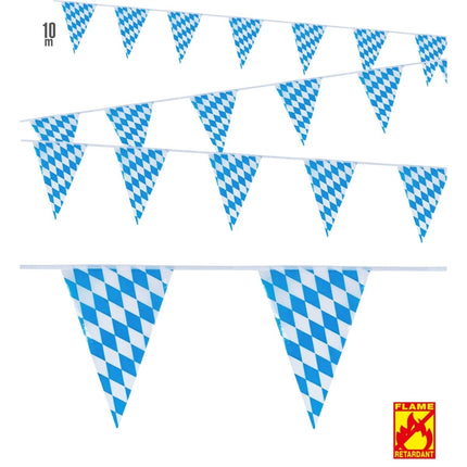 Oktoberfest Slinger Blauw Wit 6m van Widmann koop je bij Partywinkel