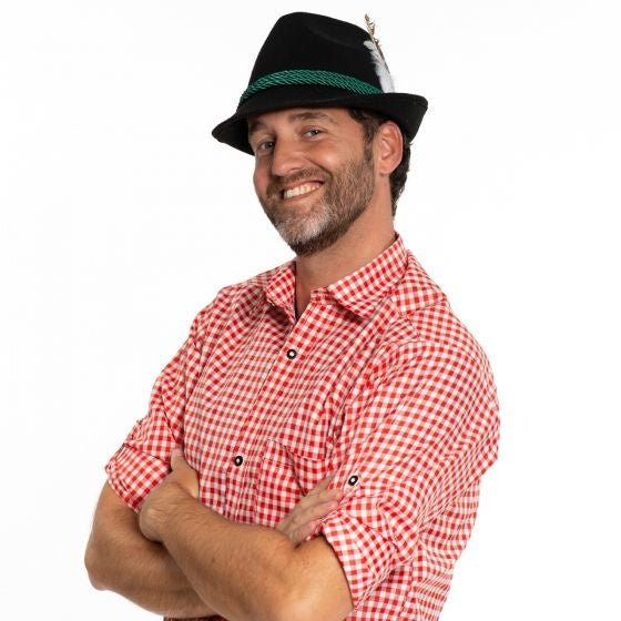 Oktoberfest Tiroler Hoed Beieren Zwart van Partychimp koop je bij Partywinkel