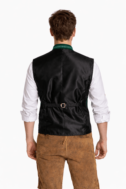 Oktoberfest Vest Groen Trachten van Tannhauser koop je bij Partywinkel