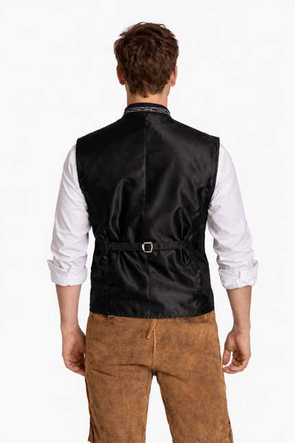 Oktoberfest Vest Zwart Trachten van Tannhauser koop je bij Partywinkel