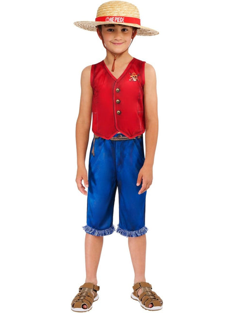 One Piece Monkey D. Luffy Kostuum Jongens van Rubies koop je bij Partywinkel