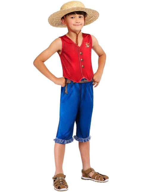 One Piece Monkey D. Luffy Kostuum Jongens van Rubies koop je bij Partywinkel