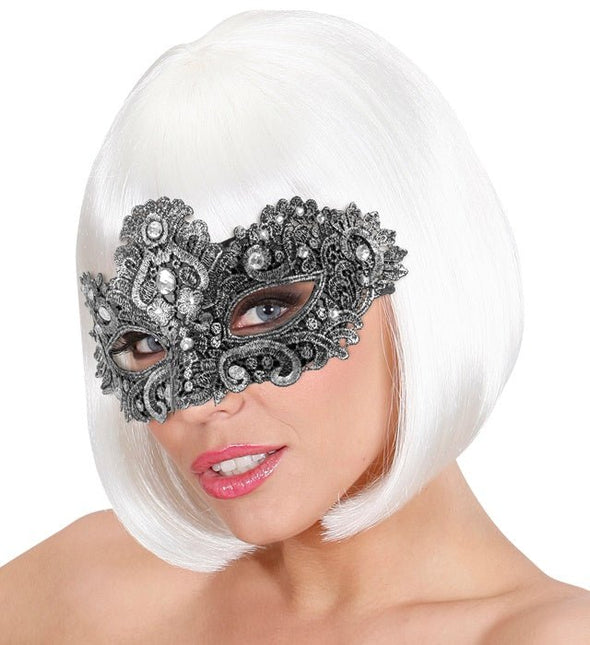 Oogmasker Theater Zilver van Widmann koop je bij Partywinkel