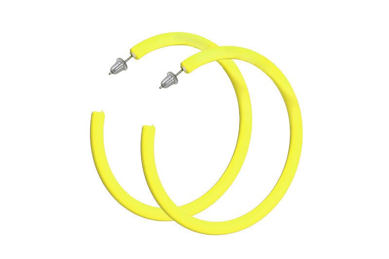 Neon Gele Oorbellen van Wilbers & Wilbers koop je bij Partywinkel
