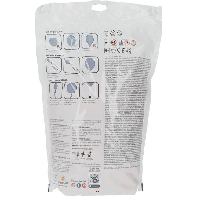 Oranje Ballonnen Metallic Marigold Orange 33cm 100st van Folat koop je bij Partywinkel