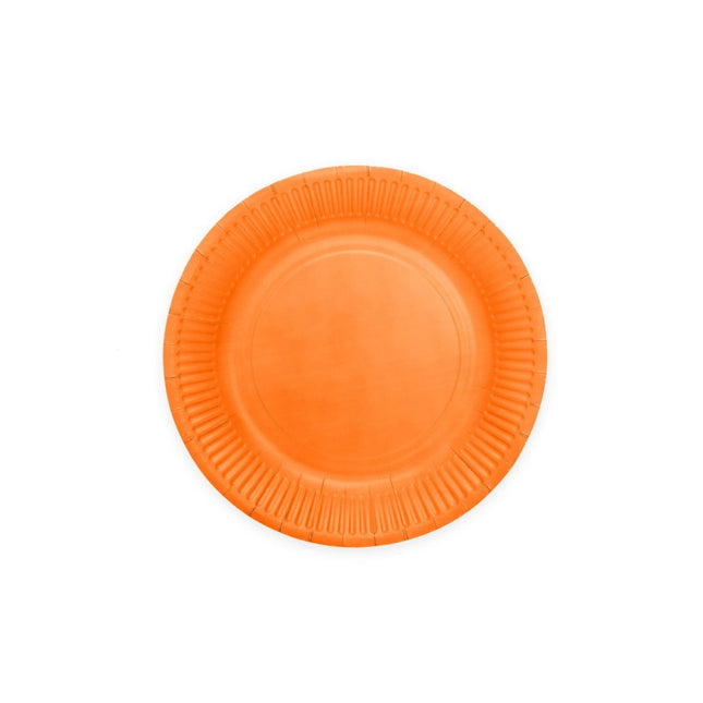 Oranje Borden Papier 18cm 20st van WeFiesta koop je bij Partywinkel