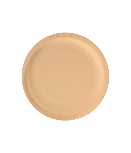 Oranje Borden Pastel 23cm 8st van Paper Dreams koop je bij Partywinkel