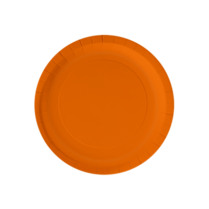 Oranje Borden Rond 23cm 8st van Paper Dreams koop je bij Partywinkel