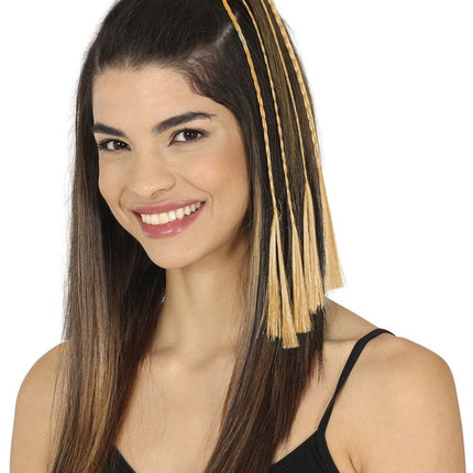 Oranje Hair Extension 35cm 3st van Fiestas Guirca koop je bij Partywinkel