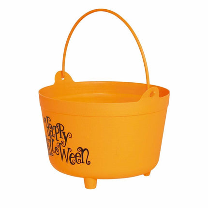 Oranje Halloween Snoep Emmer Happy Halloween 30cm van Fiestas Guirca koop je bij Partywinkel