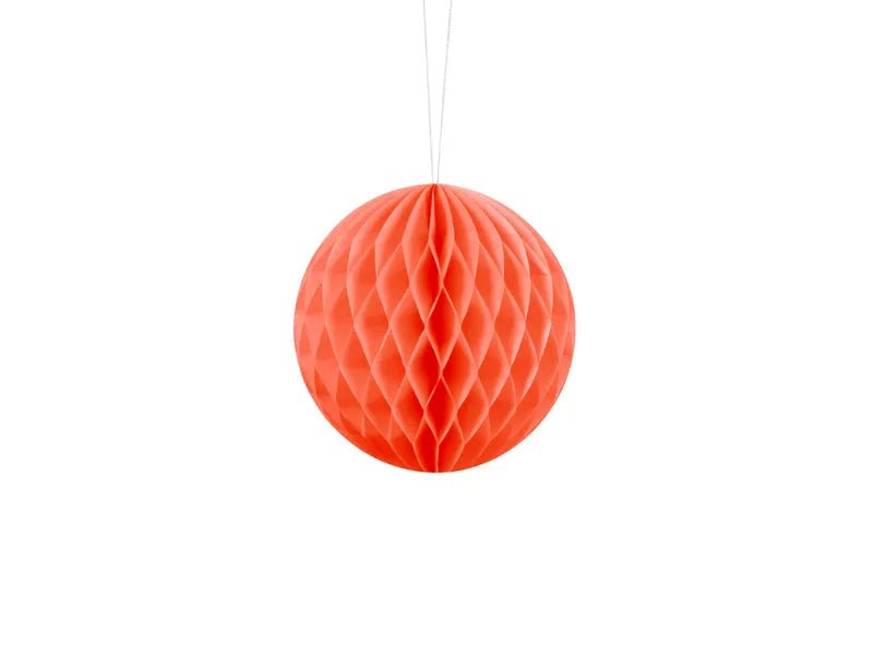 Oranje Honeycomb 10cm van Partydeco koop je bij Partywinkel