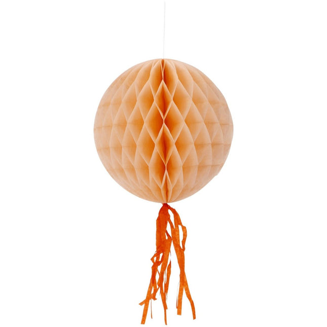 Oranje Honeycombs 30cm 3st van Folat koop je bij Partywinkel