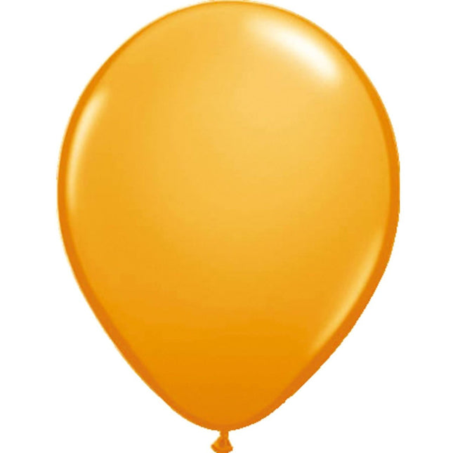 Oranje Metallic Ballonnen 30cm - 100 stuks van Folat koop je bij Partywinkel