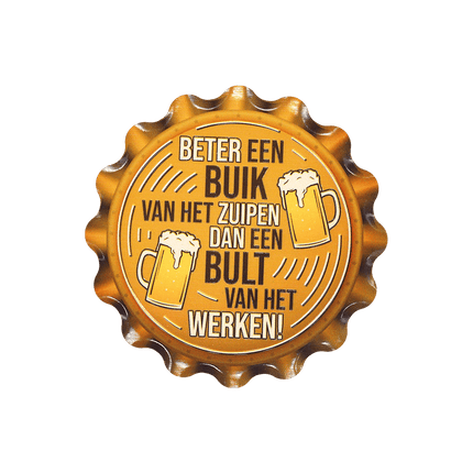 Oranje Onderzetters Buik Van Het Zuipen 11cm van Paper Dreams koop je bij Partywinkel