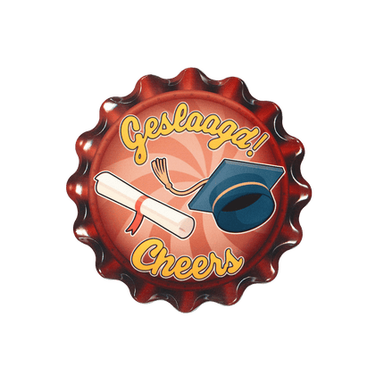 Oranje Onderzetters Geslaagd School 11cm van Paper Dreams koop je bij Partywinkel