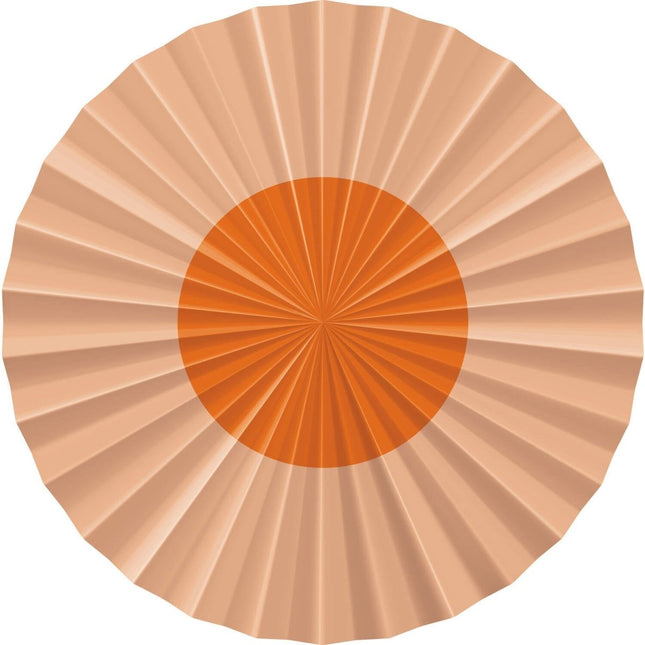 Oranje Papieren Waaiers 35cm 3st van Folat koop je bij Partywinkel