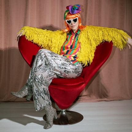 Oranje Pruik Cleopatra van Partydeco koop je bij Partywinkel