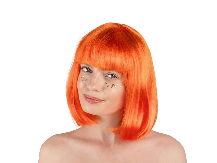 Oranje Pruik Cleopatra van Partydeco koop je bij Partywinkel