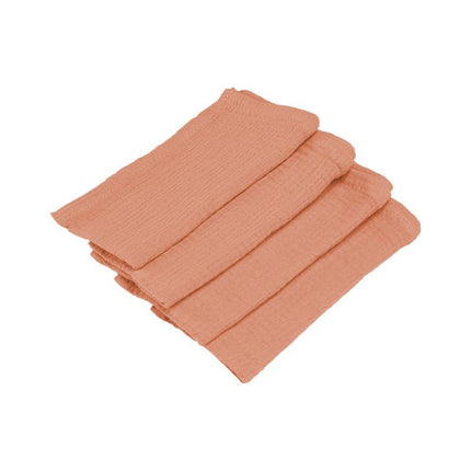 Oranje Servetten Katoen 40cm 4st van CHAKS koop je bij Partywinkel