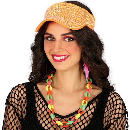 Oranje Zonneklep Steentjes van Fiestas Guirca koop je bij Partywinkel