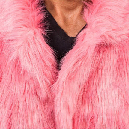 Oudroze Nepbontjas – Unisex van CHAKS koop je bij Partywinkel