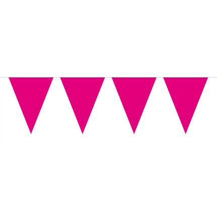 Outlet Magenta Mini Vlaggenlijn - 3 meter van Folat koop je bij Partywinkel